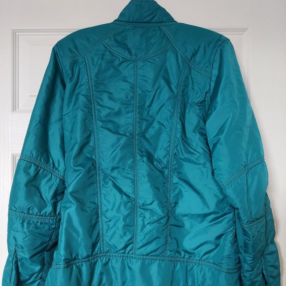 KUHL Born In The Mountains Women's Sz Small Aqua Long Jacket Pertrex/Permaloft - Picture 2 of 16